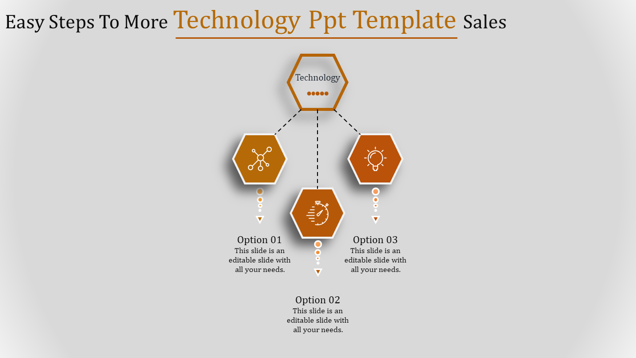 technology ppt template-Easy Steps To More Technology Ppt Template Sales-3-Orange